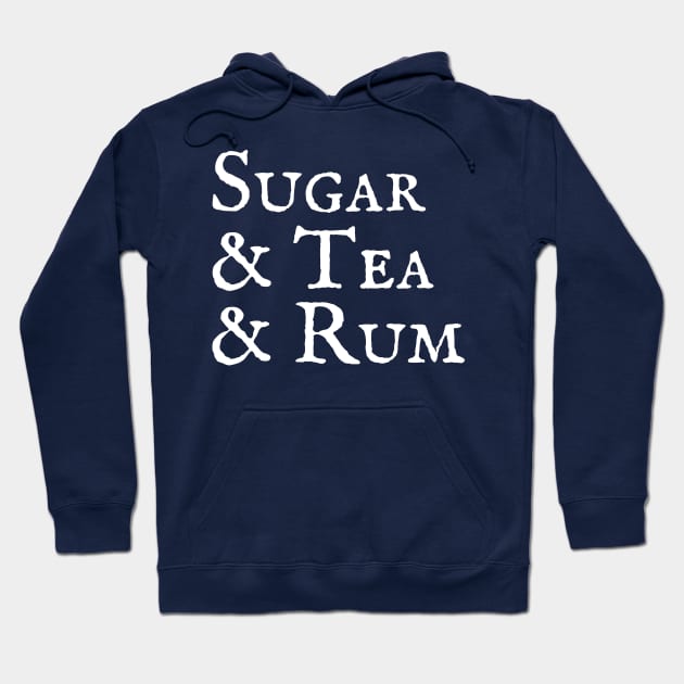 Wellerman Sea Shanty Sugar Tea Rum Ship Anchor Nautical Maritime Fishing Whaling Song Hoodie by MalibuSun